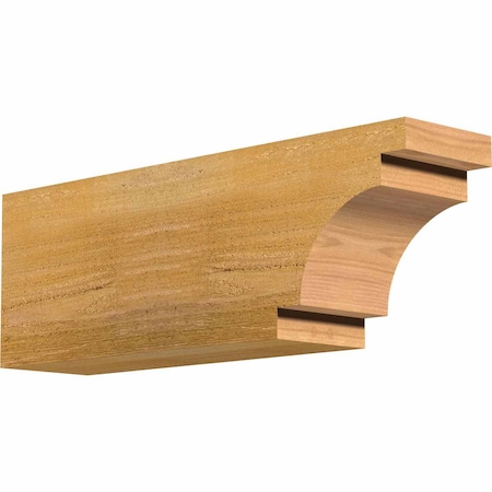 Ekena Millwork Mediterranean Rough Sawn Rafter Tail, Western Red Cedar, 4"W x 6"H x 18"L RFT04X06X18MED00RWR